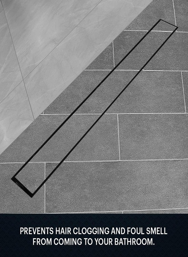 Johnson Bathrooms قناة تصريف مياه الدش المستطيلة من جونسون ألتيس، مقاس 4 × 24 بوصة | قناة تصريف مياه عمودية من الفولاذ المقاوم للصدأ 304 | مصرف أرضي للحمام مزود بمصيدة للصراصير | ضمان لمدة عامين (T3391C2 - فولاذ مقاوم للصدأ) - Image 5